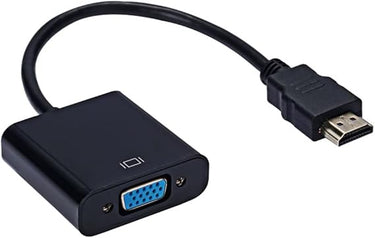 Adaptateur HDMI a VGA, Convertidor, chapado en oro, Full HD 1080p, tarjeta de vídeo Externa, Adaptateur MultiMonitor, Ordenador de sobremesa, Monitor, proyector (negro)